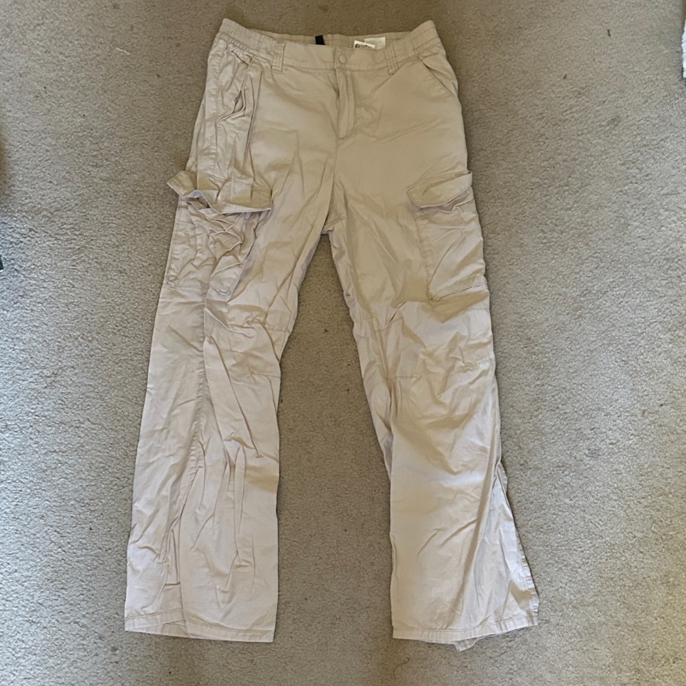 Divided Tan Straight Leg Pants